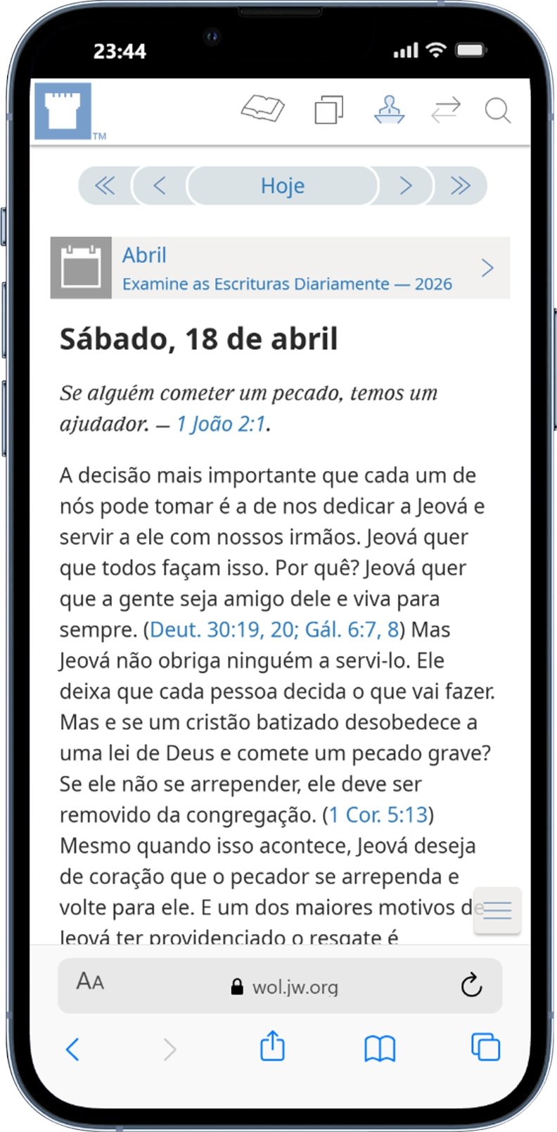 Prévia da Coleção Jeová Todo Dia